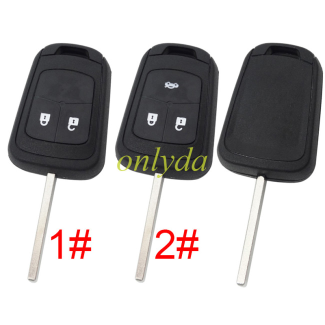For Chevrolet  remote key blank 2B/3B with cross badge place, pls choose the button