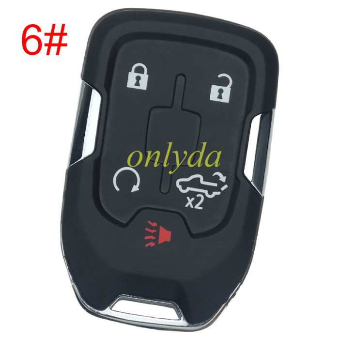 For Chevrolet GM remote key blank without badge place, pls choose the button