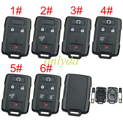 For Chevrolet GM remote key shell without badge place, the side part is black, pls choose the button