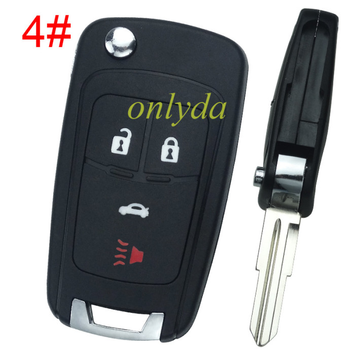 For Chevrolet  remote key shell replacement   with round badge place,   pls choose the button