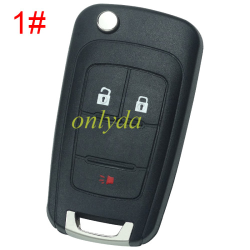 For chevrolet remote key blank HU100 blade with cross badge place, pls choose the button