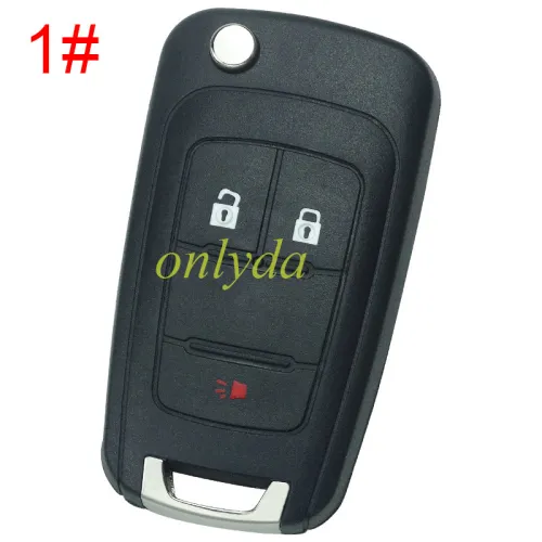 For chevrolet remote key blank HU100 blade with cross badge place, pls choose the button