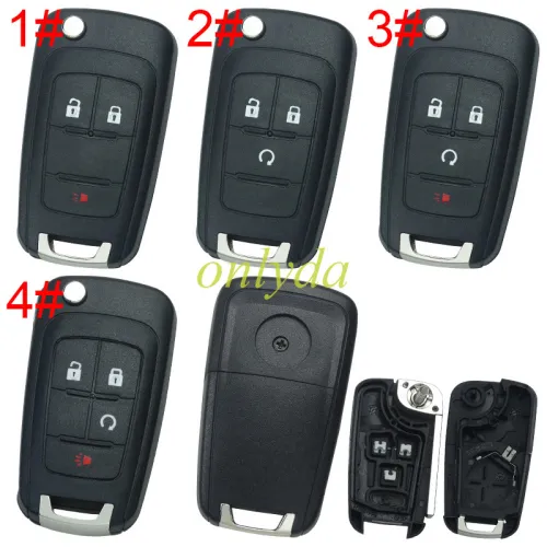 For Chevrolet remote key blank HU100 blade with round badge place, pls choose the button