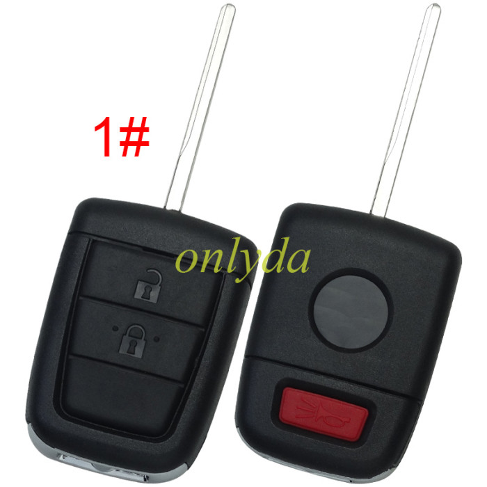 For Chevrolet GM  remote key shell   with 2+1/3+1/4+1button, pls choose the button