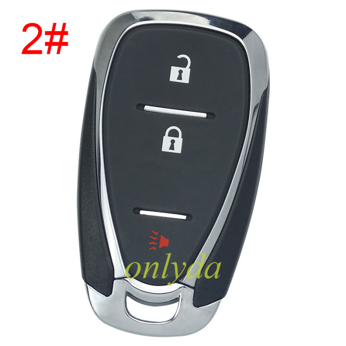 For Chevrolet  remote key blank without badge place, pls choose the button