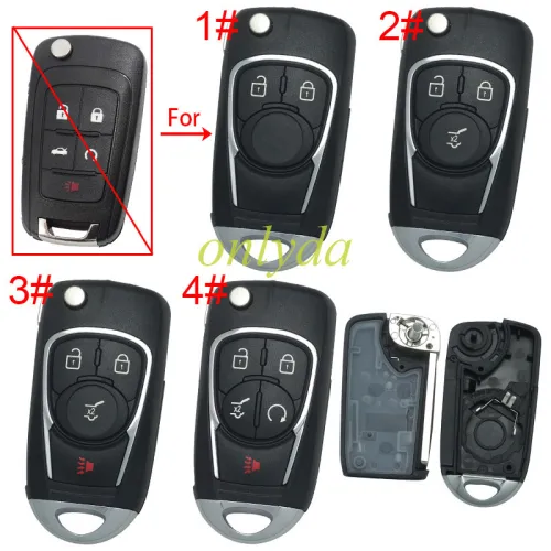 For Chevrolet Buick remote key blank without badge place, pls choose the button
