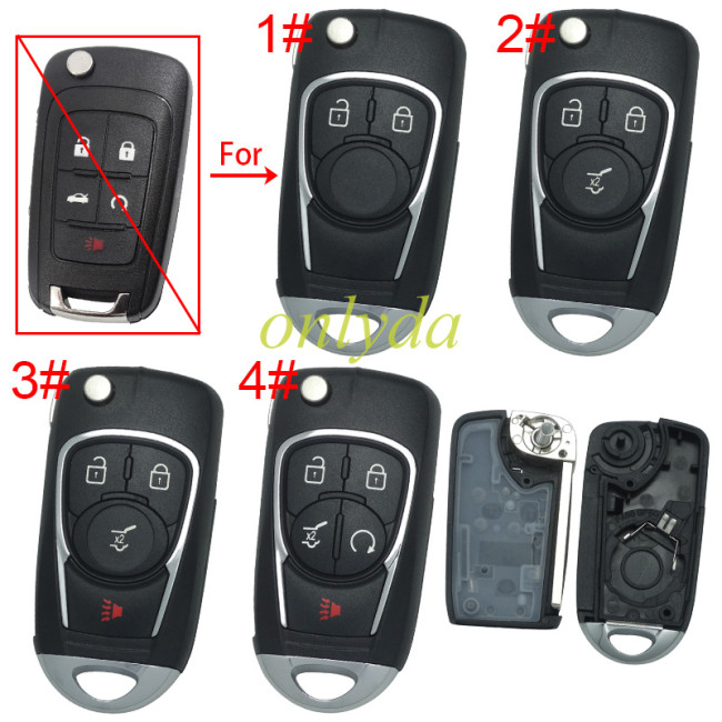 For Chevrolet Buick remote key blank without badge place, pls choose the button
