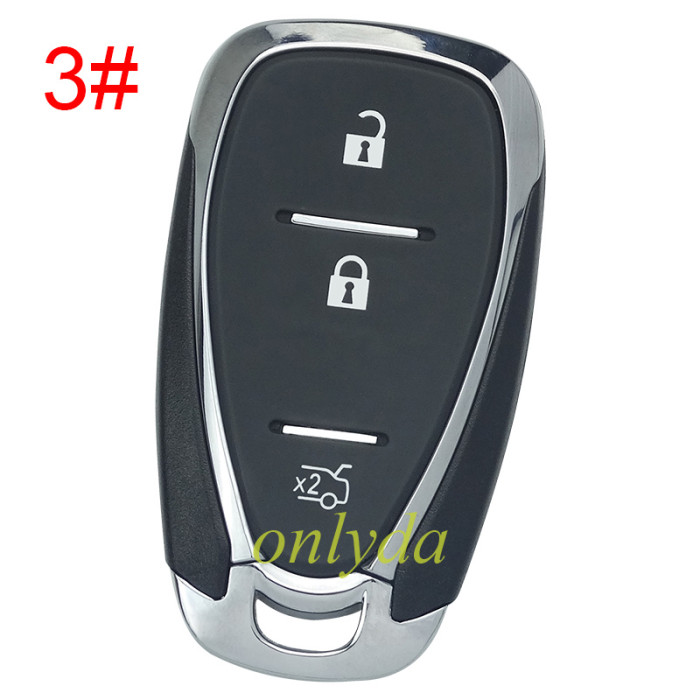 For Chevrolet  remote key blank without badge place, pls choose the button