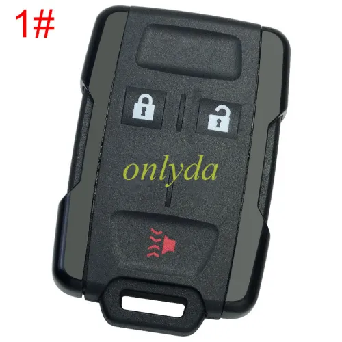 For Chevrolet GM remote key shell without badge place, the side part is black, pls choose the button