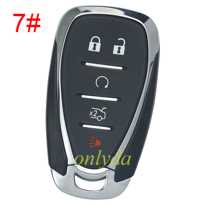 For Chevrolet  remote key blank without badge place, pls choose the button