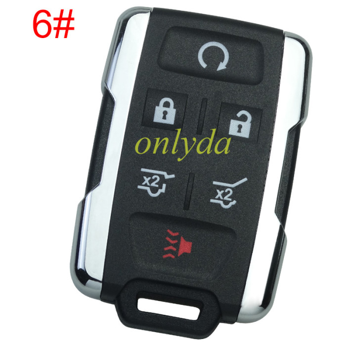 For Chevrolet  remote key shell with cross badge place, the side part is siliver color, pls choose the button