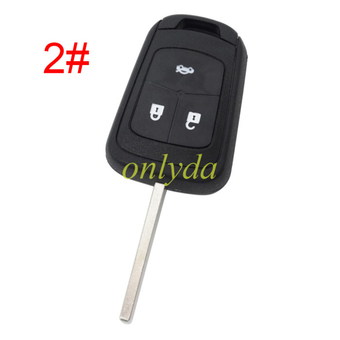 For Chevrolet  remote key blank 2B/3B with round badge place, pls choose the button