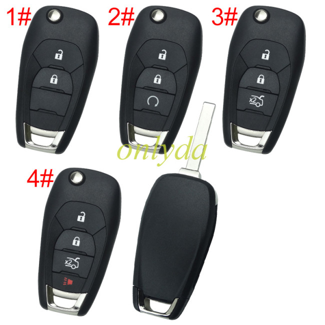 For Chevrolet  remote key shell with cross badge place, pls choose the button