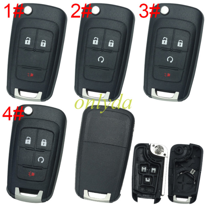 For chevrolet remote key blank HU100 blade without badge place, pls choose the button