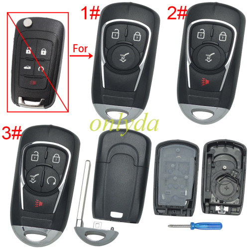 For Chevrolet Buick remote key blank without badge place, pls choose the button