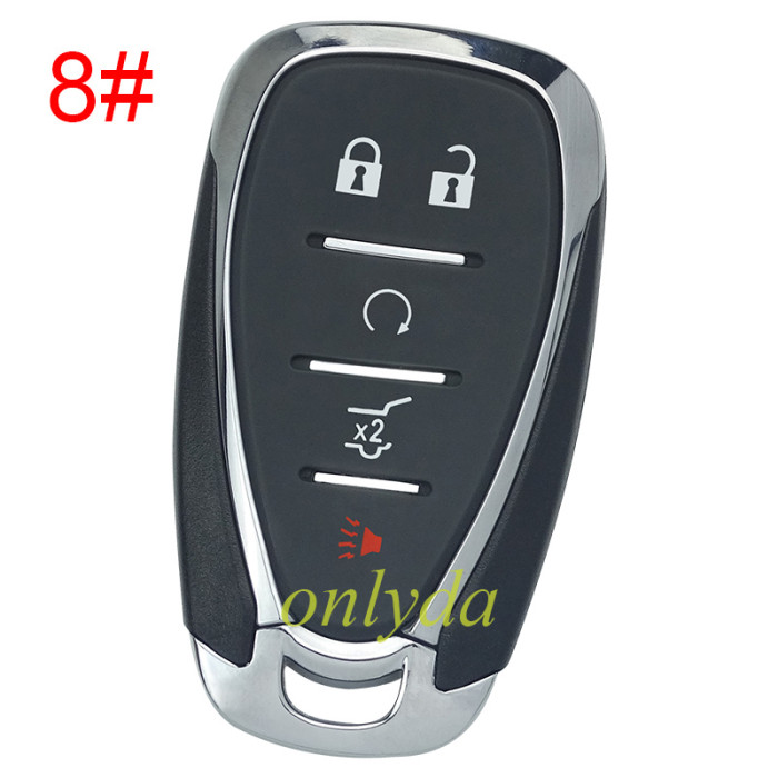 For Chevrolet  remote key blank without badge place, pls choose the button