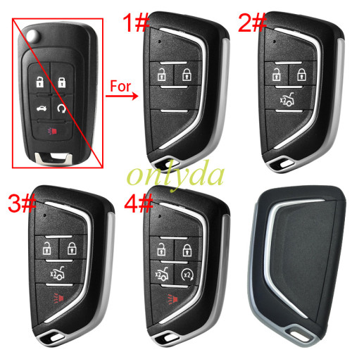 For Chevrolet modified 2/3/3+1/4+1/remote key blank with cross badge place,(pls choose button )