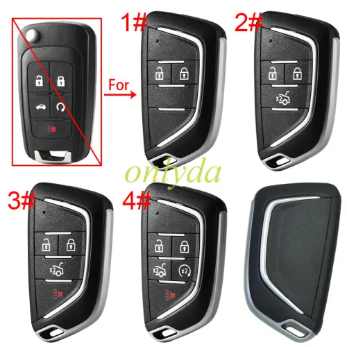 For Chevrolet modified 2/3/3+1/4+1/remote key blank with cross badge place,(pls choose button )