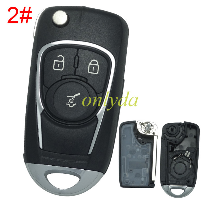 For Chevrolet Buick remote key blank without badge place, pls choose the button