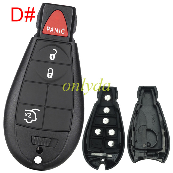 For Chrysler  remote key shell with panic button，without battery clamp, pls choose the button