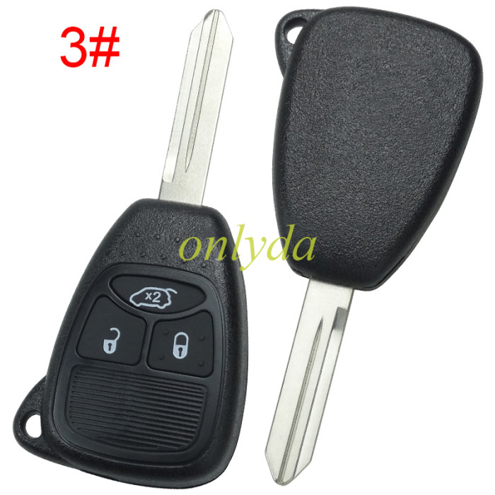 Super Stronger GTL shell  for Chrysler enhanced version remote  key shell without badge place, better quality, pls choose the button