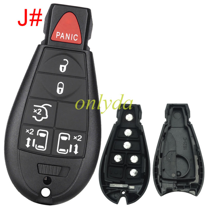 For Chrysler  remote key shell with panic button，without battery clamp, pls choose the button