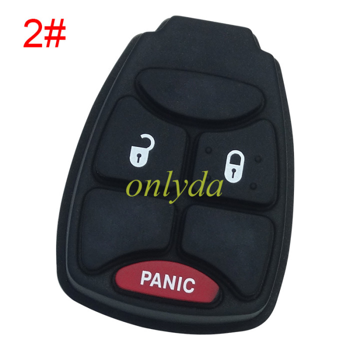 For Chrysler remote  key shell rubber pad, pls choose the button