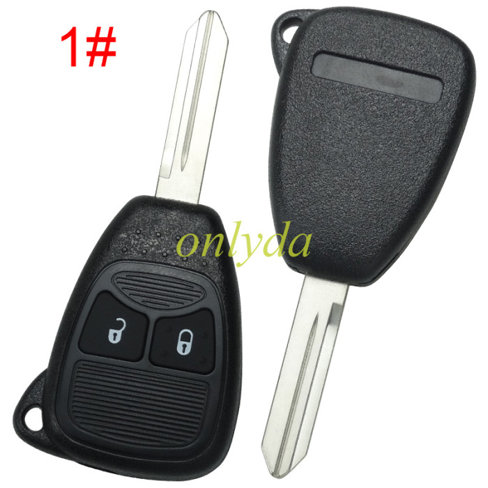 For Chrysler remote  key shell with badge place, pls choose the button