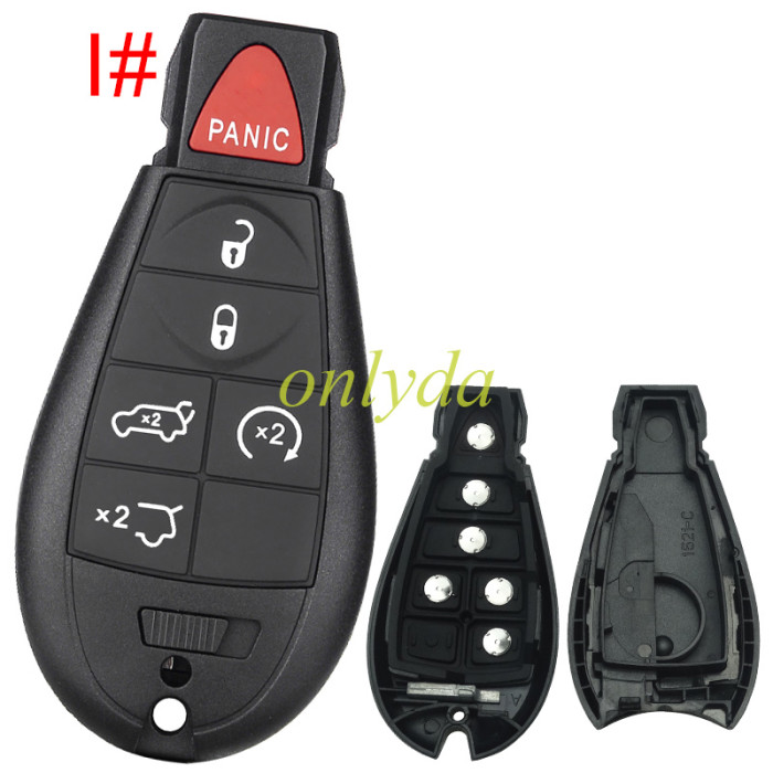 For Chrysler  remote key shell with panic button，without battery clamp, pls choose the button