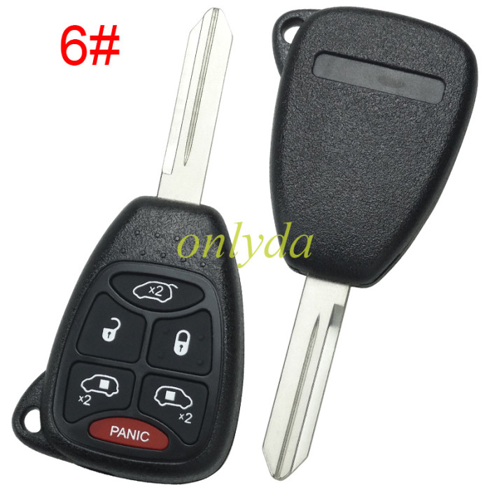 For Chrysler remote  key shell with badge place, pls choose the button