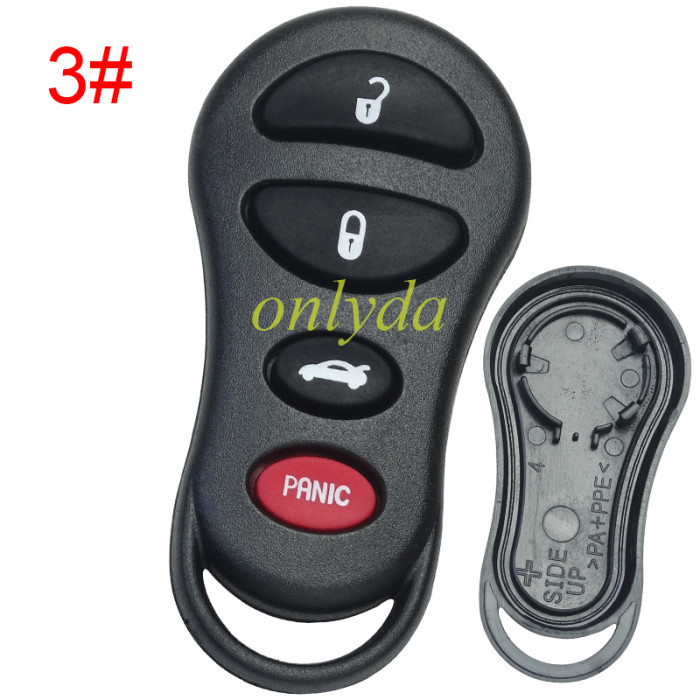 For Chrysler remote key shell with battery holder, pls choose the button