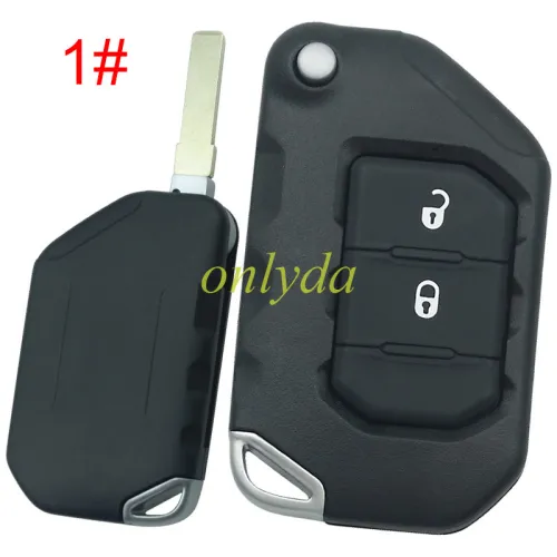 For Jeep remote key shell with badge, pls choose the button
