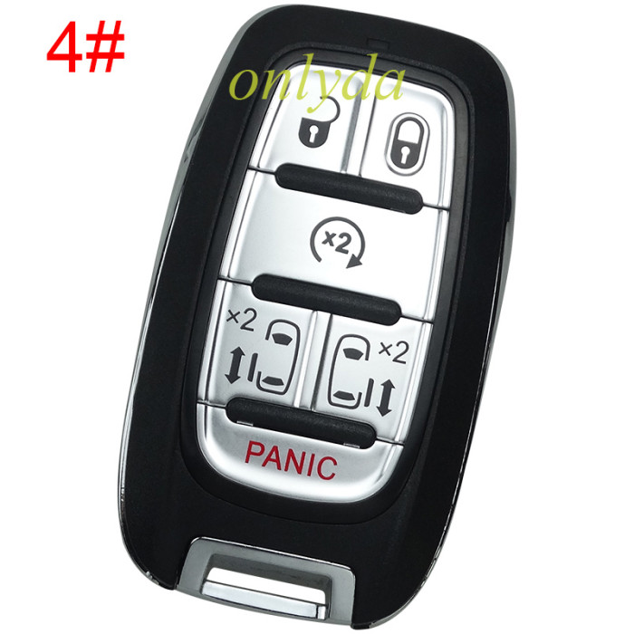 For Chrysler remote key shell with badge, emergecy blade included, pls choose the button