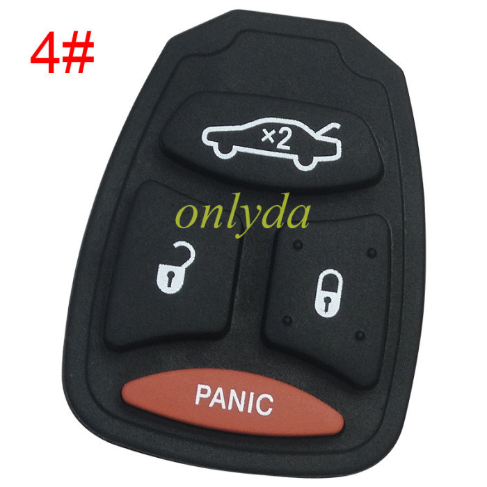 For Chrysler remote  key shell rubber pad, pls choose the button