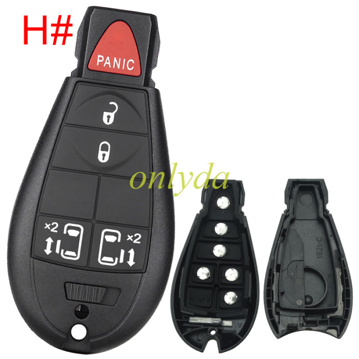For Chrysler  remote key shell with panic button，without battery clamp, pls choose the button
