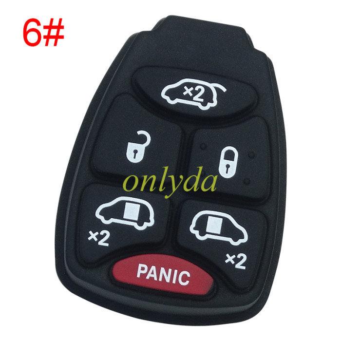 For Chrysler remote  key shell rubber pad, pls choose the button