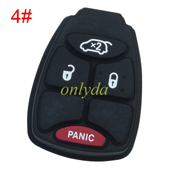 For Chrysler remote  key shell rubber pad, pls choose the button