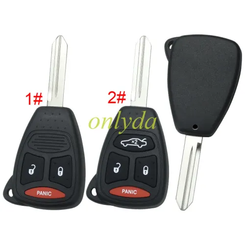 Super Stronger GTL shell for Chrysler enhanced version remote  key shell without badge place, better quality, pls choose the button