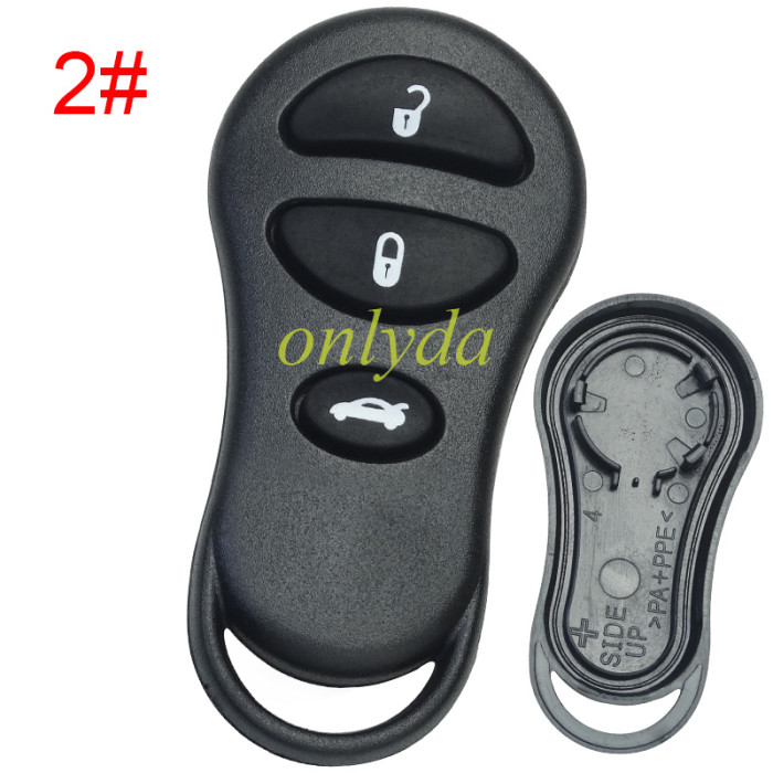 For Chrysler remote key shell with battery holder, pls choose the button