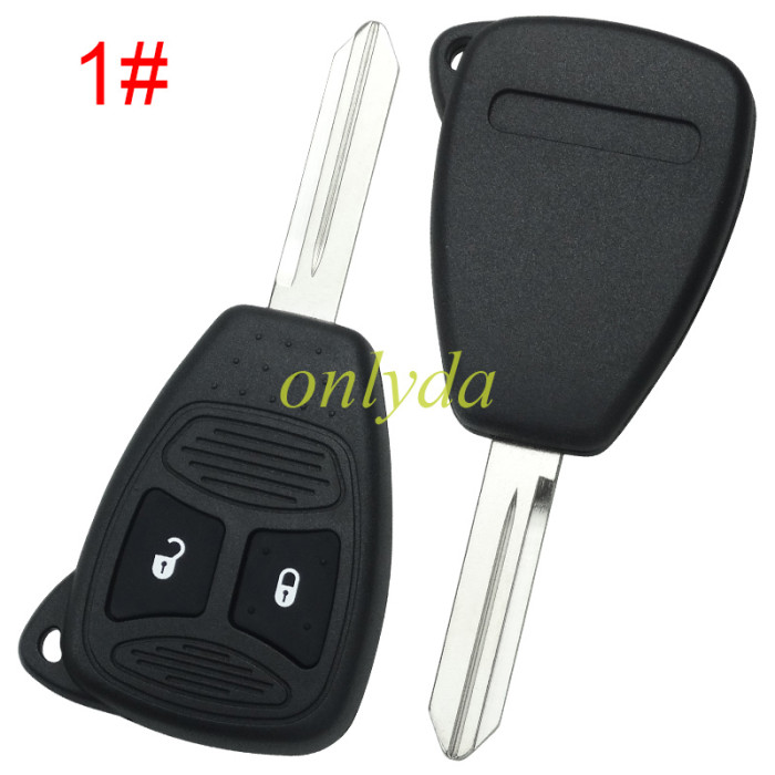 For Chrysler remote  key shell with badge place, pls choose the button