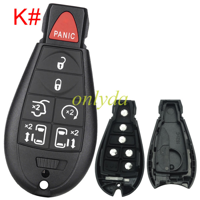 For Chrysler  remote key shell with panic button，without battery clamp, pls choose the button