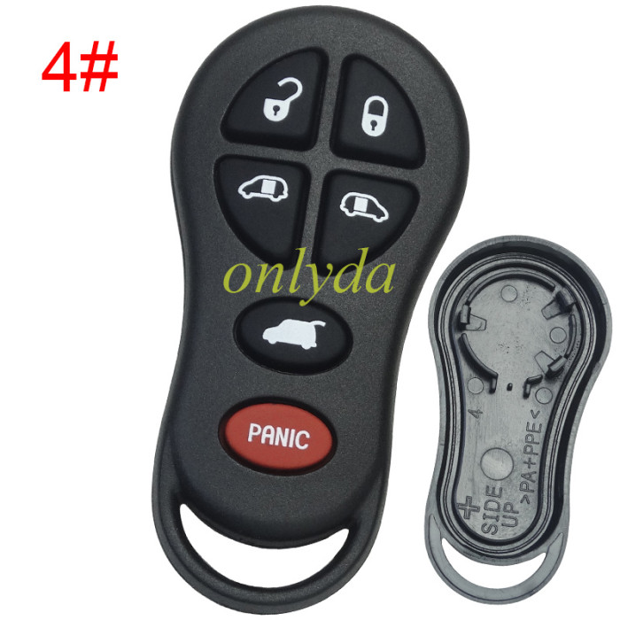 For Chrysler remote key shell with battery holder, pls choose the button