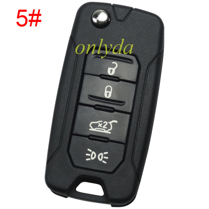 For Chrysler remote key shell, emergecy blade included, pls choose the button