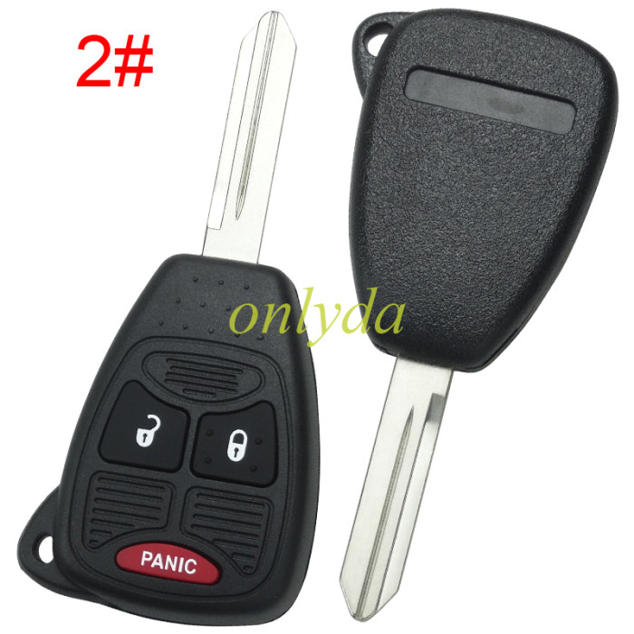 For Chrysler remote  key shell with badge place, pls choose the button