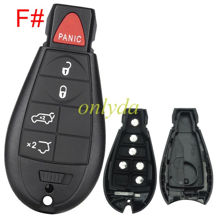 For Chrysler  remote key shell with panic button，without battery clamp, pls choose the button