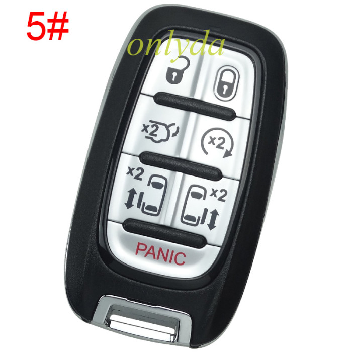 For Chrysler remote key shell with badge, emergecy blade included, pls choose the button