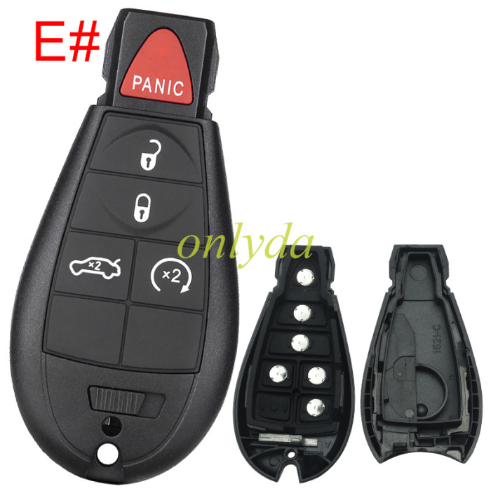 For Chrysler  remote key shell with panic button，without battery clamp, pls choose the button