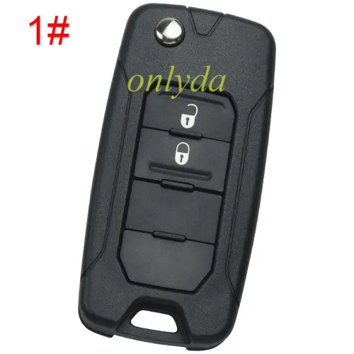 For Jeep Chrysler  remote key shell without badge, emergecy blade included, pls choose the button