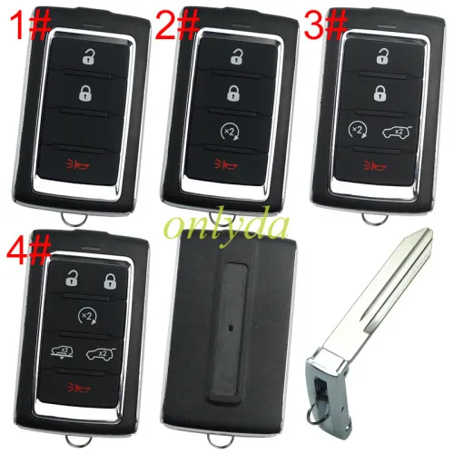 For Jeep remote key shell with bladeCY22 ,with badge, pls choose the button