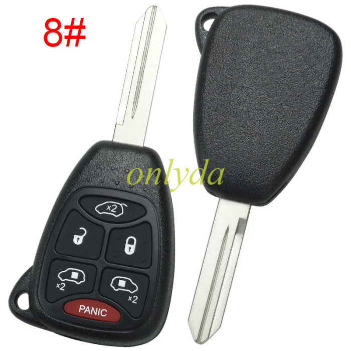 Super Stronger GTL shell  for Chrysler enhanced version remote  key shell without badge place, better quality, pls choose the button